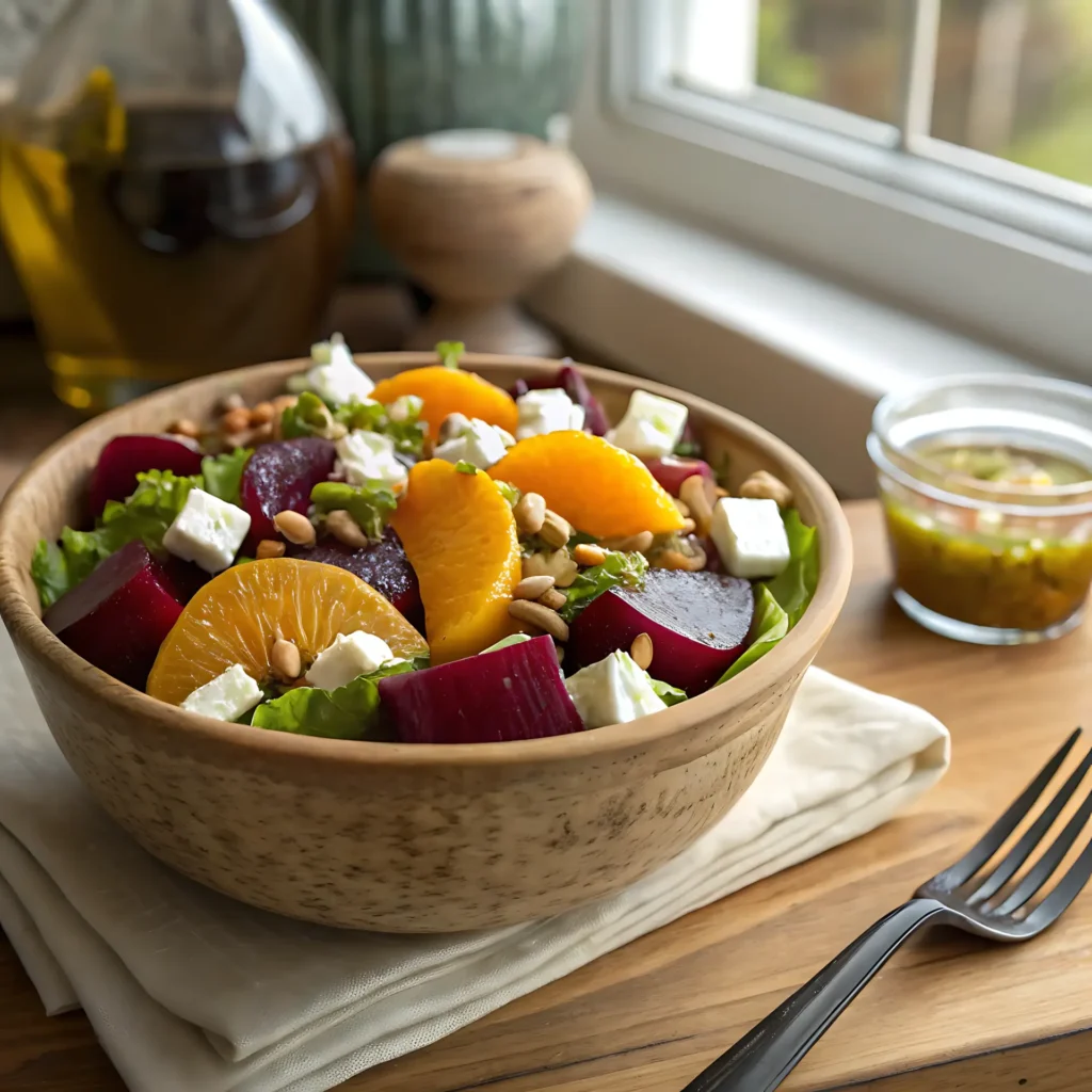 Ensalada de Remolacha Asada, Naranja y Pistachos