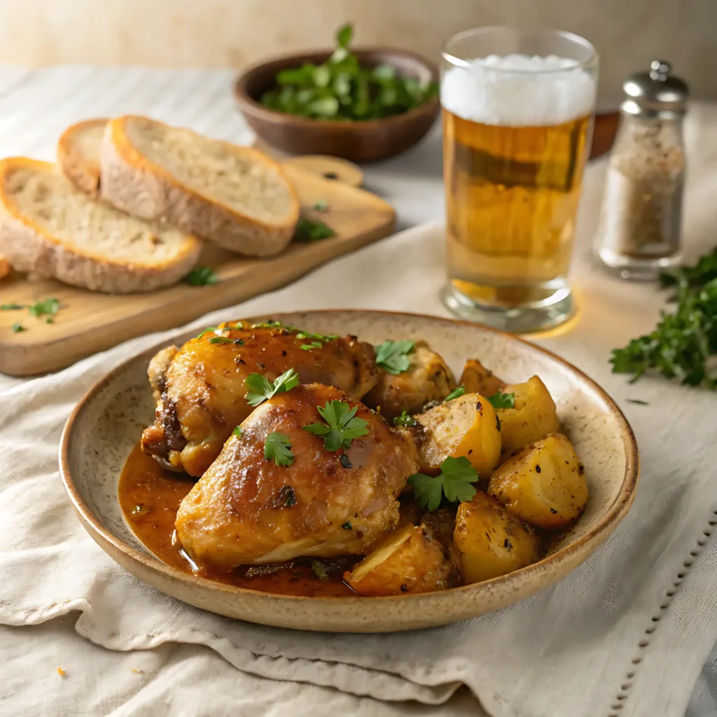 Pollo a la Cerveza: Receta Jugosa, Aromática y Fácil de Preparar
