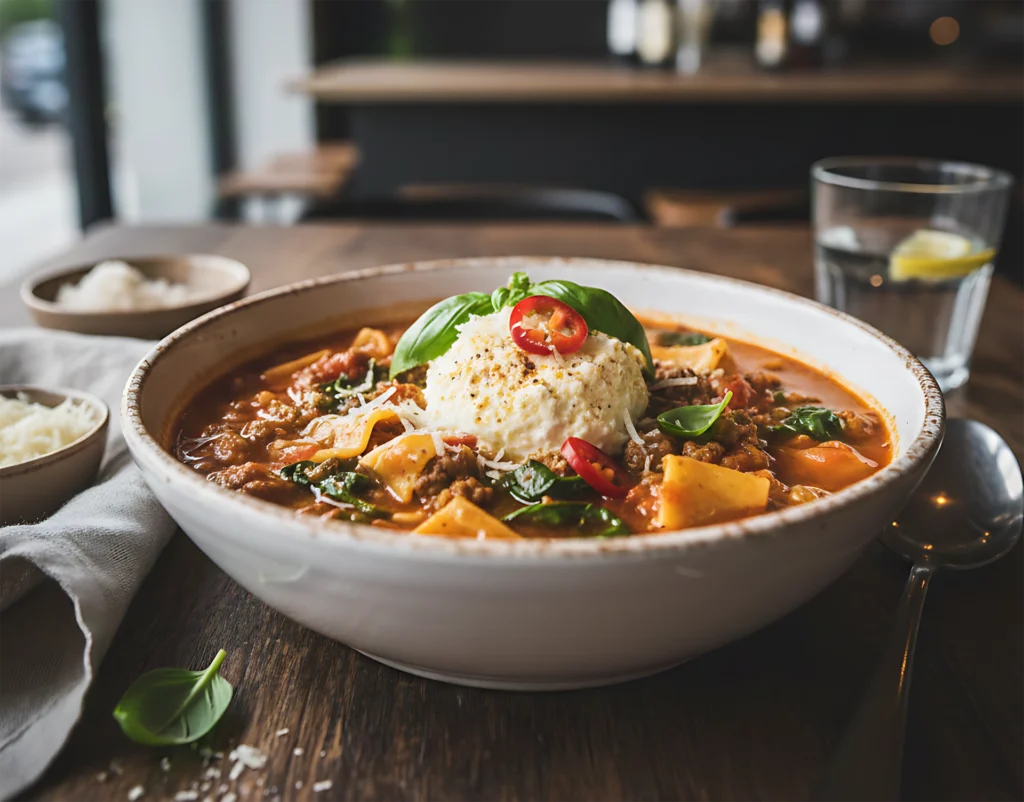 Sopa de Lasaña Cremosa