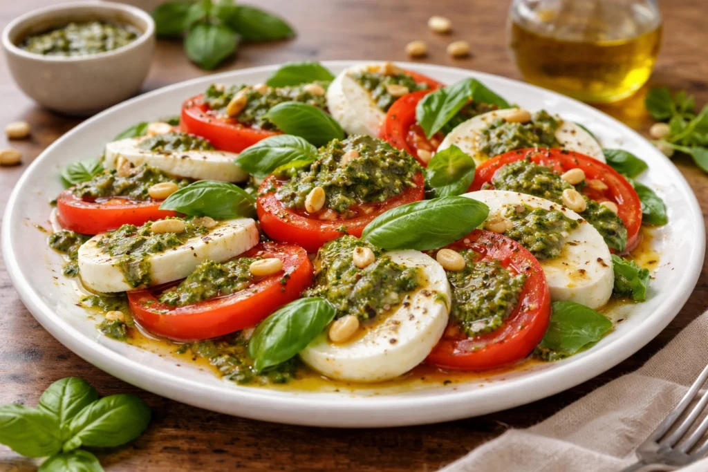 Ensalada Caprese con Pesto