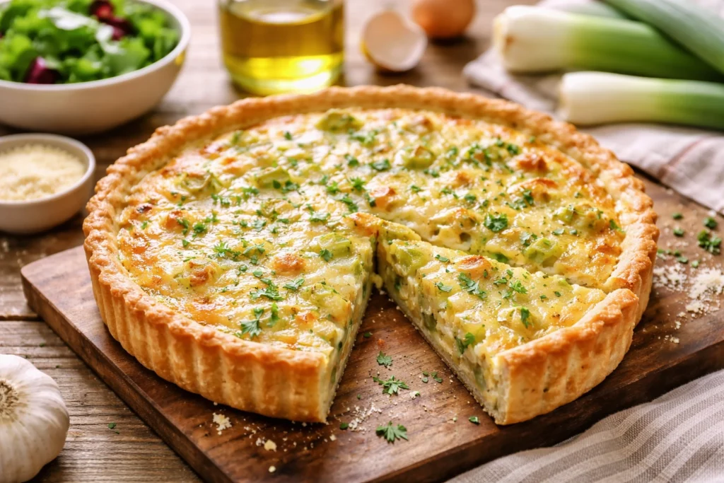 Quiche de Puerros y Queso